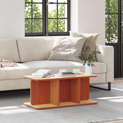 vidaXL Coffee Table Wax Brown 80 x 39.5 x 33.5 cm Solid pine wood 1