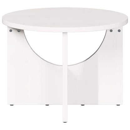 vidaXL Coffee Table White 50 x 50 x 35 cm Solid pine wood 6