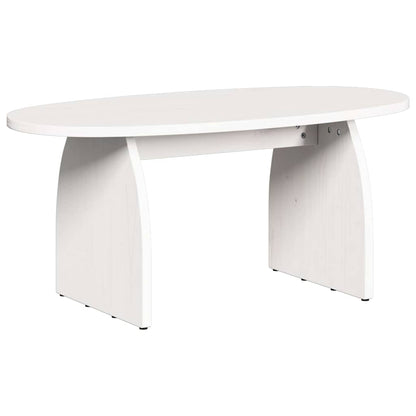 vidaXL Coffee Table White 80 x 40 x 35 cm Solid Pine Wood 2