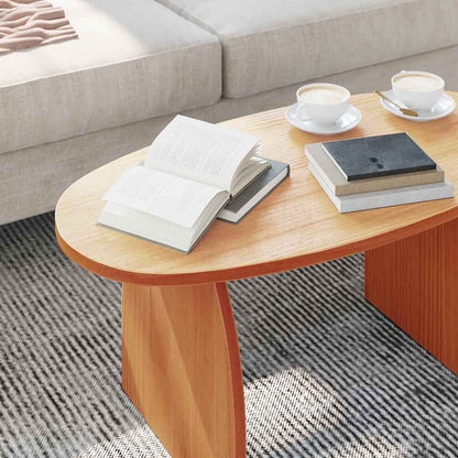 vidaXL Coffee Table Wax Brown 80 x 40 x 35 cm Solid Pine Wood 5