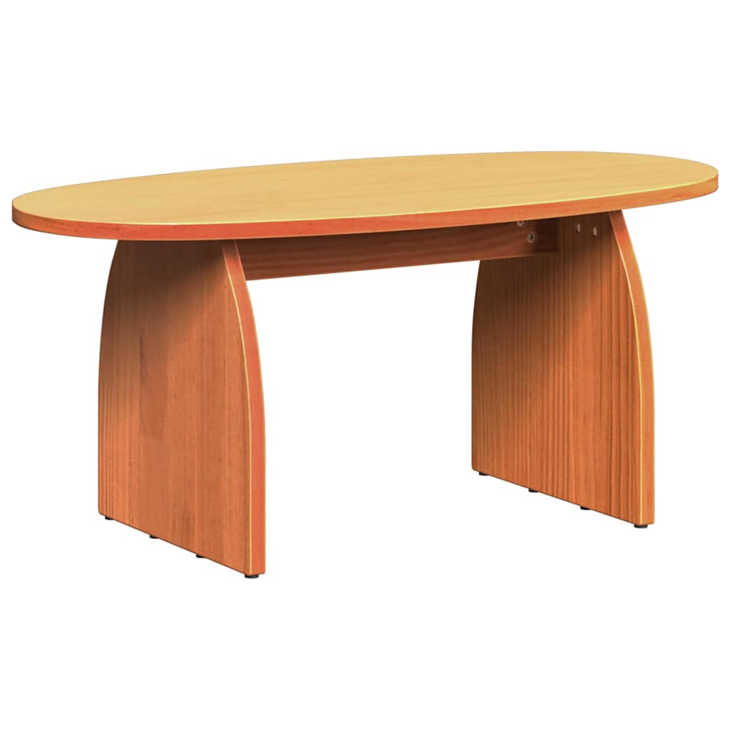 vidaXL Coffee Table Wax Brown 80 x 40 x 35 cm Solid Pine Wood 2