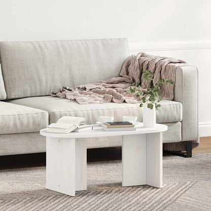 vidaXL Coffee Table White 80 x 39.5 x 35 cm Solid Pine wood 4