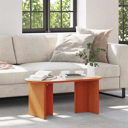 vidaXL Coffee Table Wax Brown 80 x 39.5 x 35 cm Solid Pine wood 1