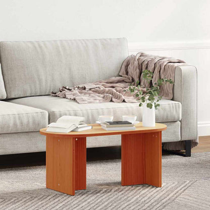 vidaXL Coffee Table Wax Brown 80 x 39.5 x 35 cm Solid Pine wood 4