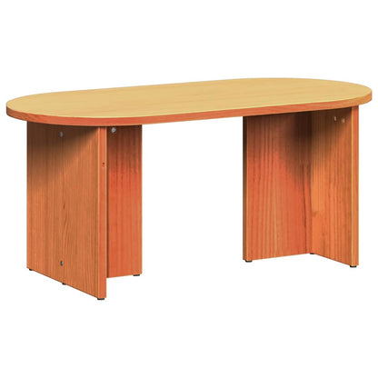 vidaXL Coffee Table Wax Brown 80 x 39.5 x 35 cm Solid Pine wood 2