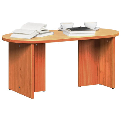 vidaXL Coffee Table Wax Brown 80 x 39.5 x 35 cm Solid Pine wood 3
