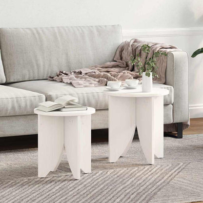 vidaXL Coffee Table 2 pcs White 41.5 x 41.5 x 44 cm 1