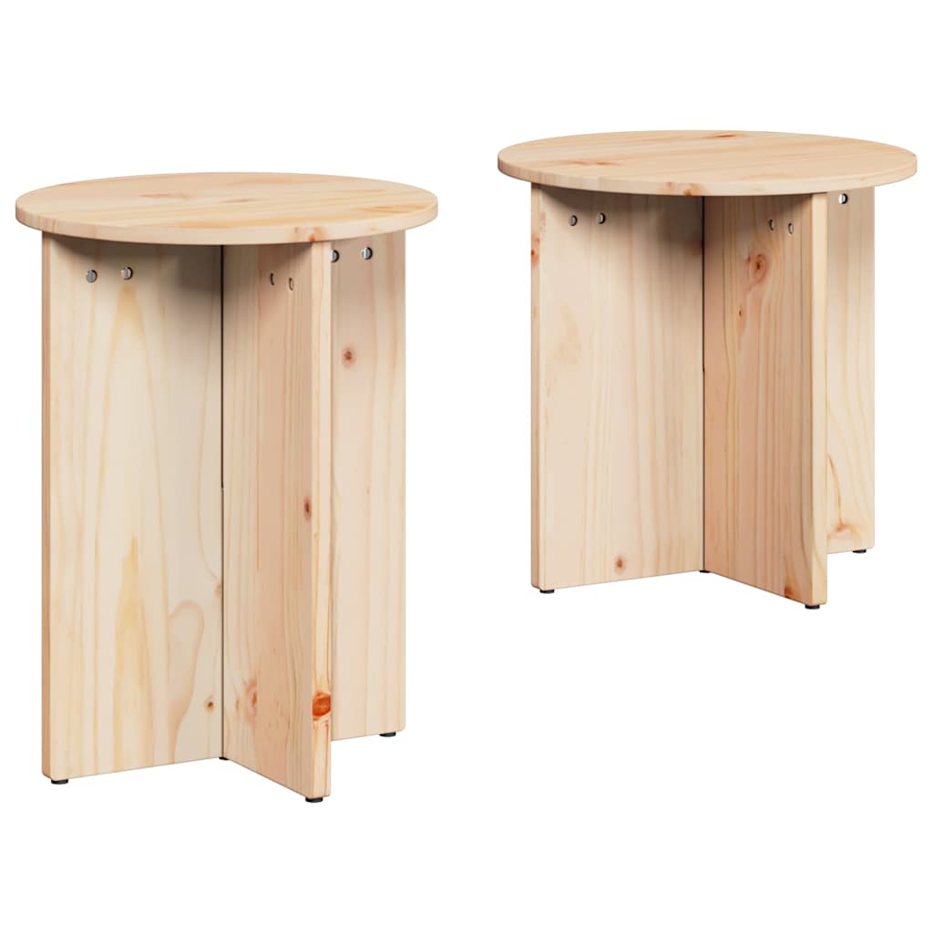 vidaXL Coffee Table 2 pcs Natural 41.5 x 41.5 x 46 cm 2