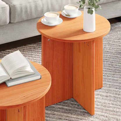 vidaXL Coffee Table 2 pcs Wax Brown 41.5 x 41.5 x 46 cm 4