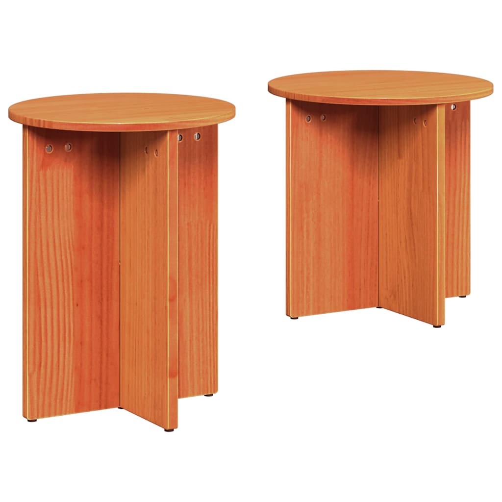 vidaXL Coffee Table 2 pcs Wax Brown 41.5 x 41.5 x 46 cm 2