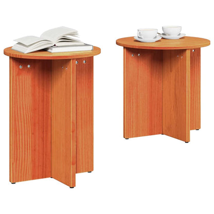 vidaXL Coffee Table 2 pcs Wax Brown 41.5 x 41.5 x 46 cm 3