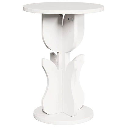 vidaXL Coffee Table White 39.5 x 39.5 x 53.5 cm Solid pine wood 2