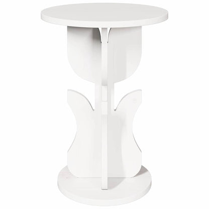 vidaXL Coffee Table White 39.5 x 39.5 x 53.5 cm Solid pine wood 5