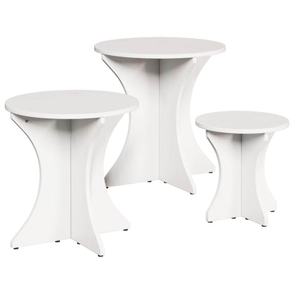 vidaXL Coffee Table 3 pcs White 46 x 46 x 47 cm 1