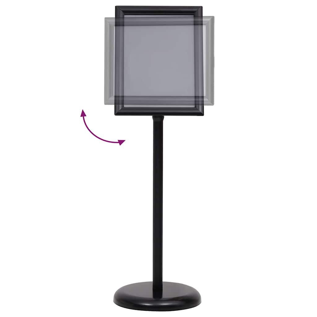 vidaXL Poster Stands 2 pcs Black 32.7 x 24 x 108 cm Aluminium 3