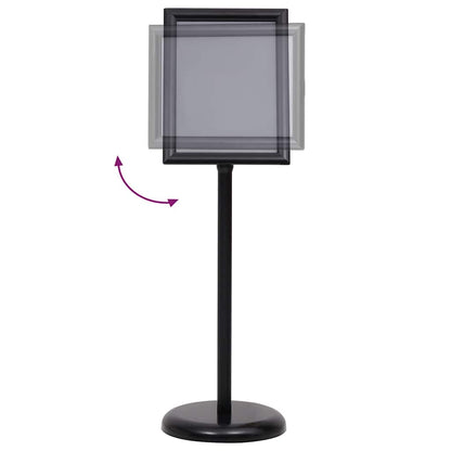 vidaXL Poster Stands 2 pcs Black 32.7 x 24 x 108 cm Aluminium 3