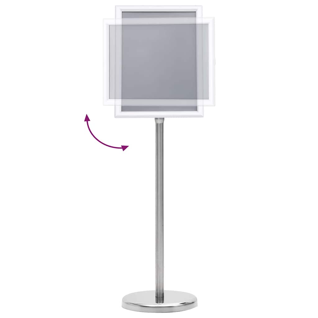 vidaXL Poster Stands 2 pcs Silver 32.7 x 24 x 108 cm Aluminium 2
