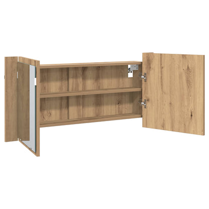 vidaXL LED Mirror Cabinet Artisan Oak 100 x 12 x 45 cm Engineered Wood 6