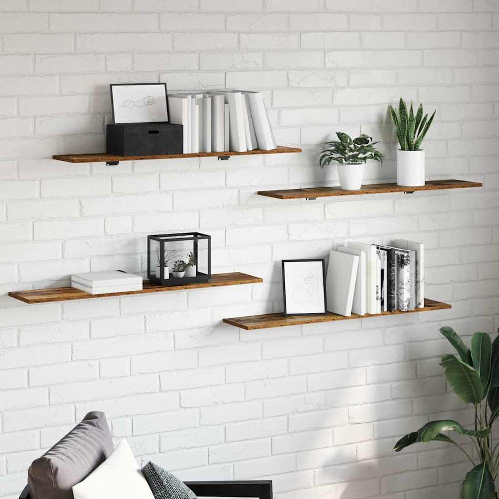 vidaXL Bookshelf Boards 100x20x1.5 cm Engineered Wood 4 pcs