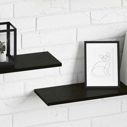 Bookshelf Boards 100x20x1.5 cm Engineered Wood 4 pcs Black oak