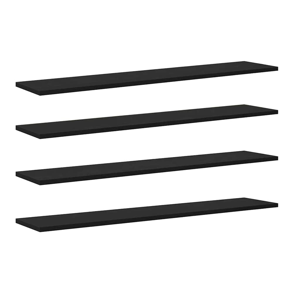 Bookshelf Boards 100x20x1.5 cm Engineered Wood 4 pcs Black oak