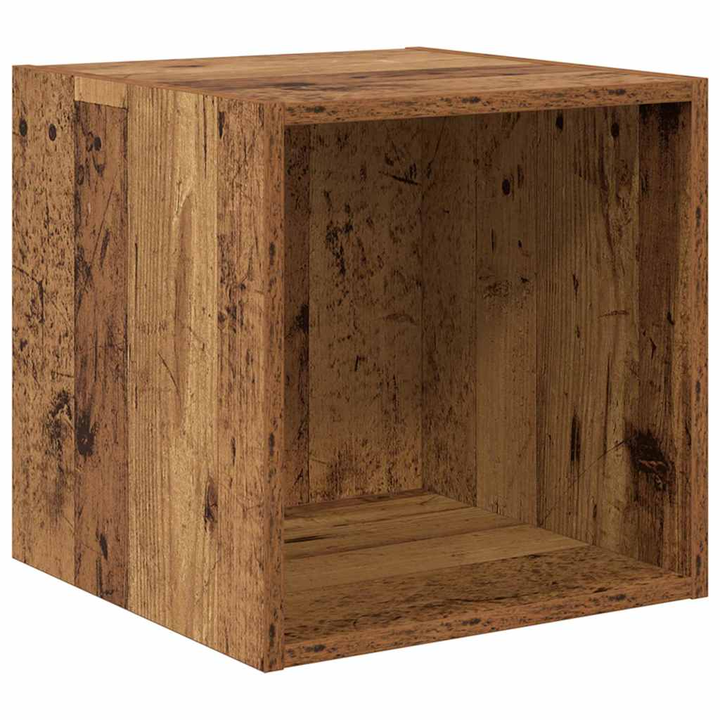 vidaXL Wall Cabinet 2 pcs Old Wood 37 x 37 x 37 cm Engineered Wood 5