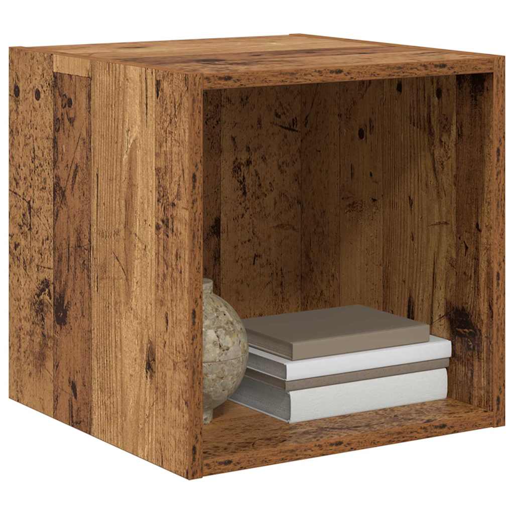 vidaXL Wall Cabinet 2 pcs Old Wood 37 x 37 x 37 cm Engineered Wood 3