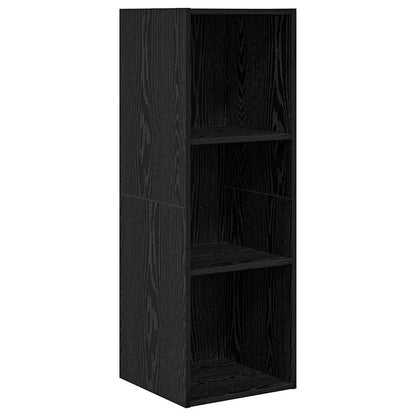 vidaXL TV Cabinet Set 37 x 37 x 107 cm Black Oak Engineered Wood 2