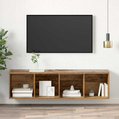 vidaXL TV Cabinet Set 37 x 37 x 142.5 cm Old Wood Engineered Wood 4