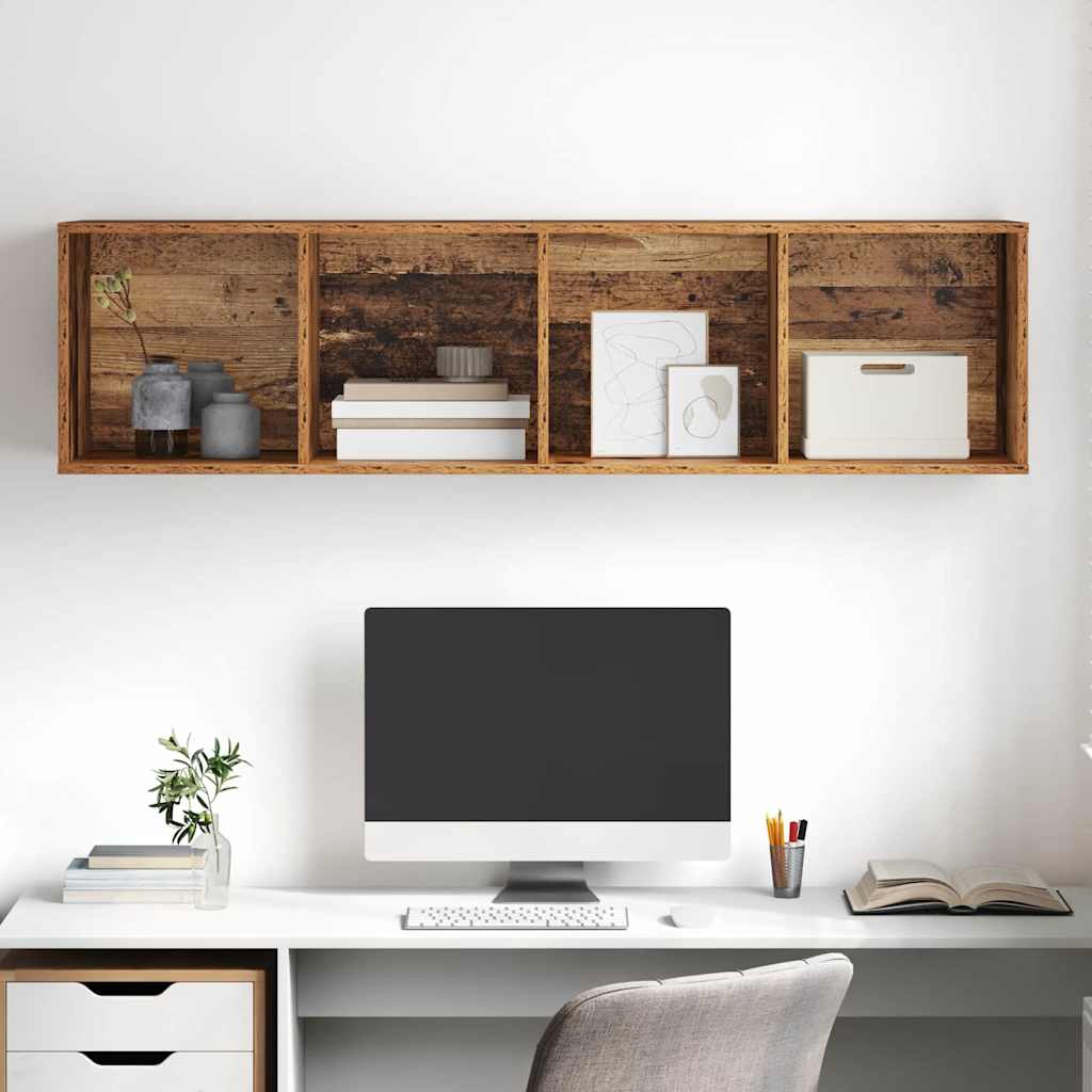 vidaXL TV Cabinet Set 37 x 37 x 142.5 cm Old Wood Engineered Wood 5