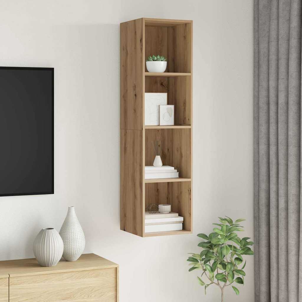 vidaXL TV Cabinet Set 37 x 37 x 142.5 cm Artisan Oak Engineered Wood 1