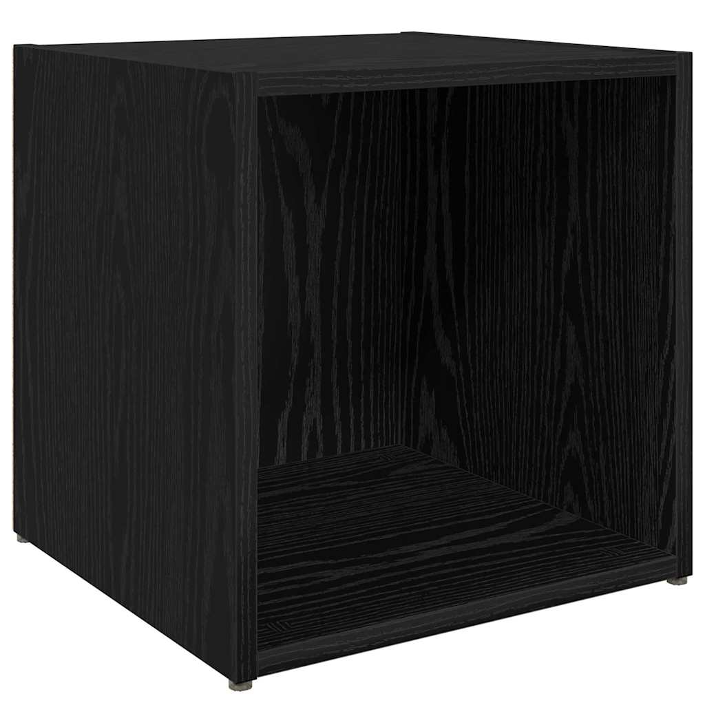 vidaXL TV Cabinet Set 4 pcs Black Engineered Wood 5