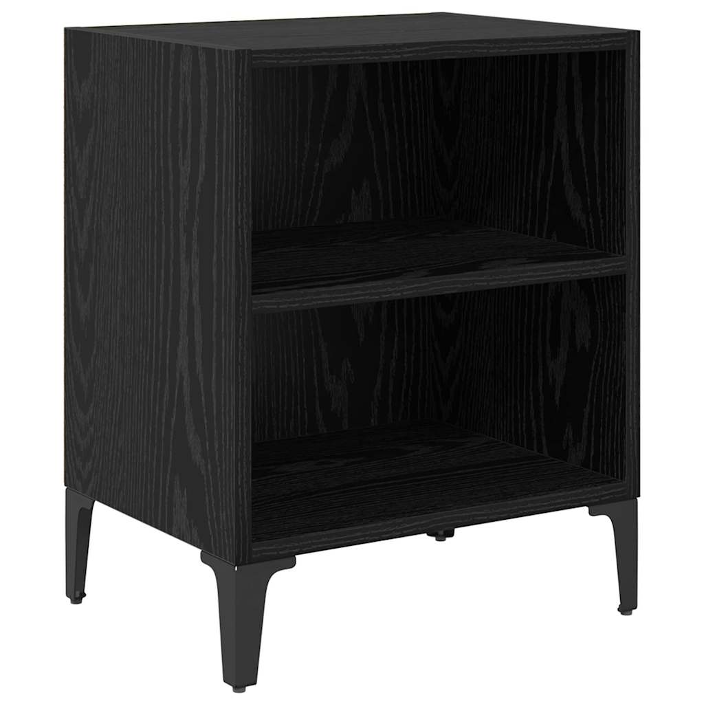 vidaXL Bedside Cabinet 2 pcs Black Oak 40 x 30 x 50 cm Engineered Wood 5