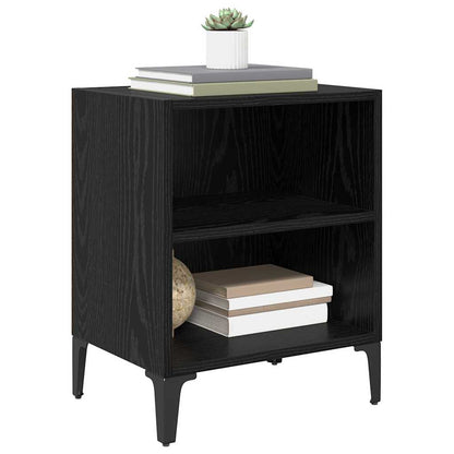 vidaXL Bedside Cabinet 2 pcs Black Oak 40 x 30 x 50 cm Engineered Wood 3