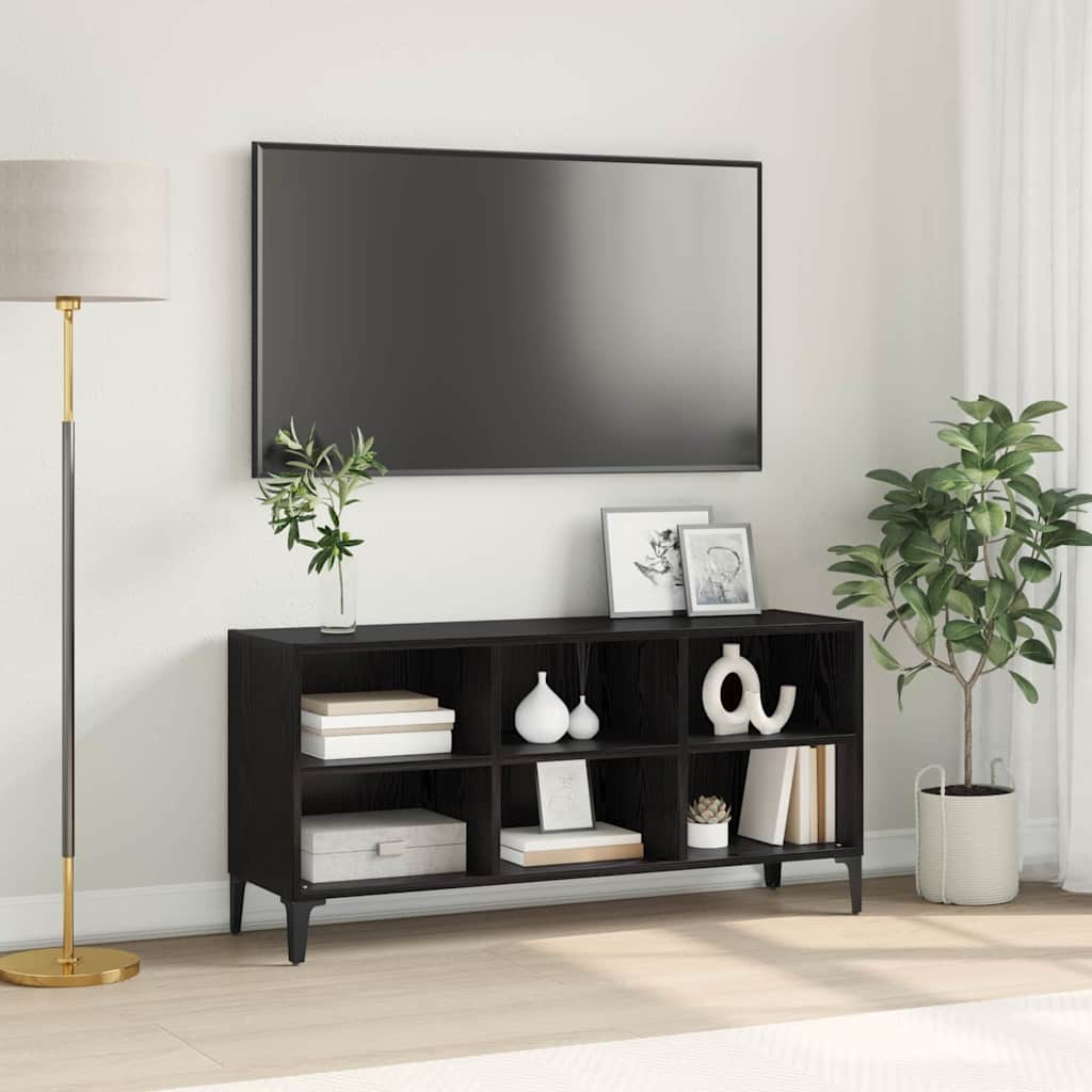 vidaXL TV Cabinet Set Black 103.5 x 30 x 50 cm Engineered Wood 1