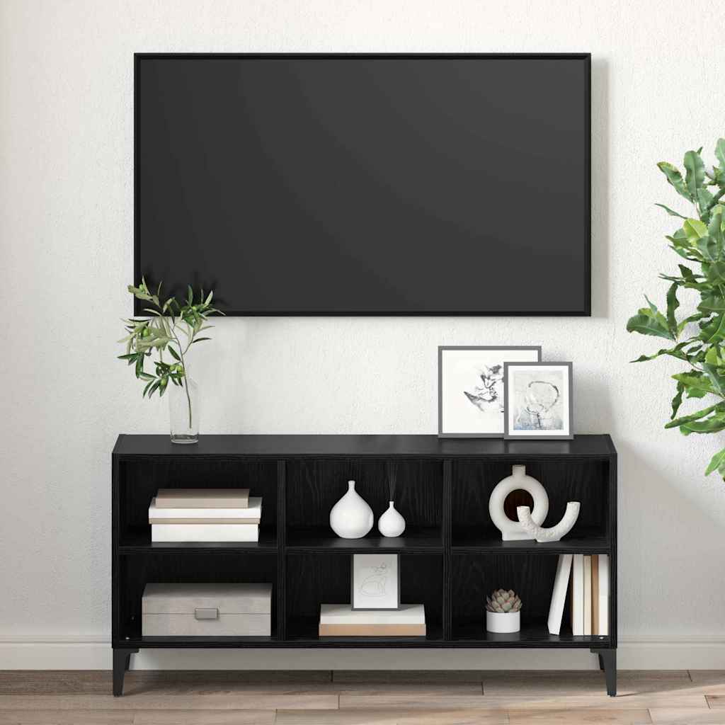 vidaXL TV Cabinet Set Black 103.5 x 30 x 50 cm Engineered Wood 4
