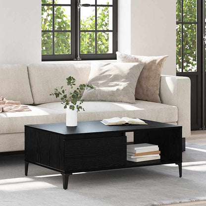 vidaXL Coffee Table Black oak 90 x 60 x 35 cm Engineered Wood 4