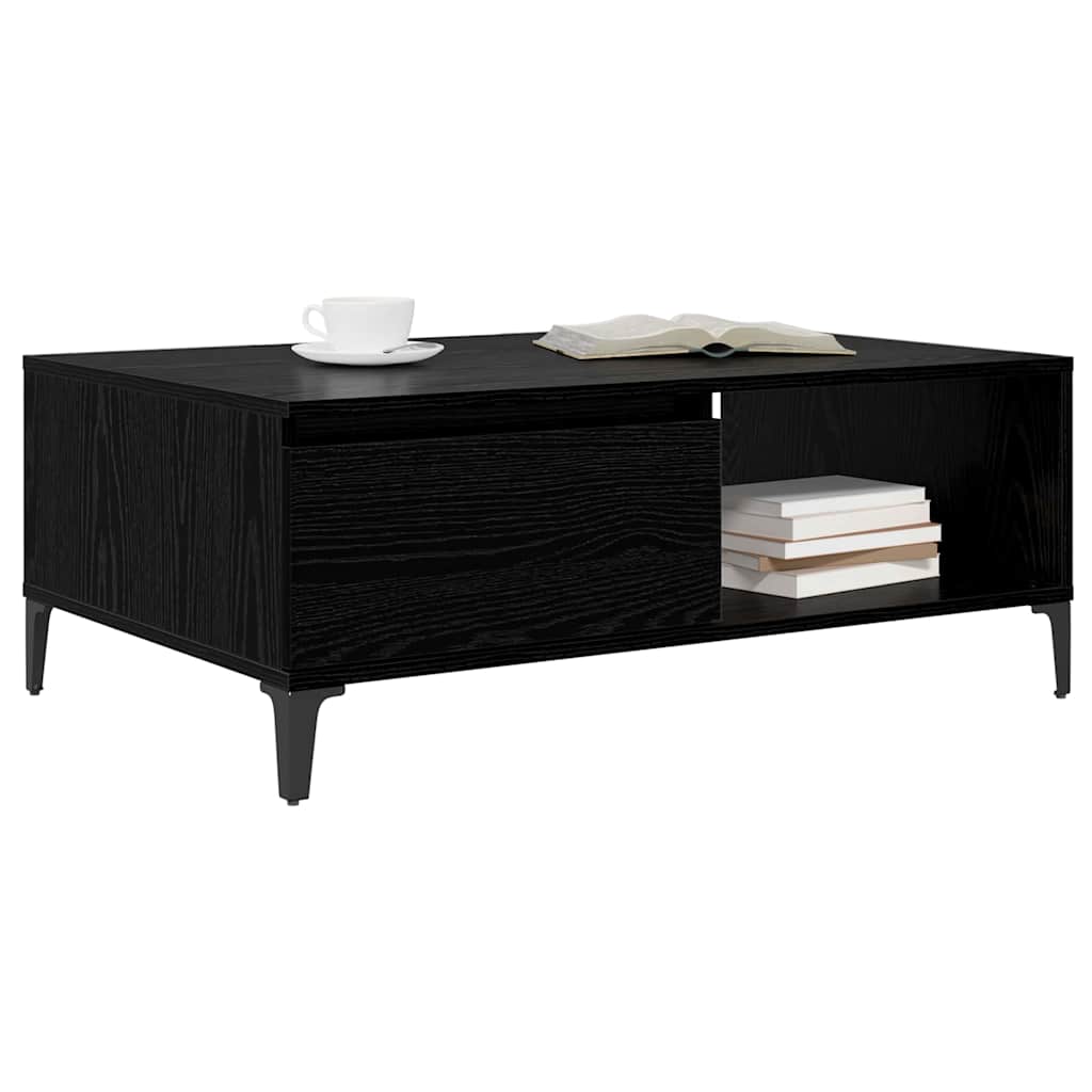 vidaXL Coffee Table Black oak 90 x 60 x 35 cm Engineered Wood 3