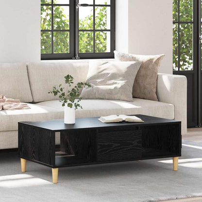 vidaXL Coffee Table Black Oak 102 x 55 x 35 cm Engineered Wood 4