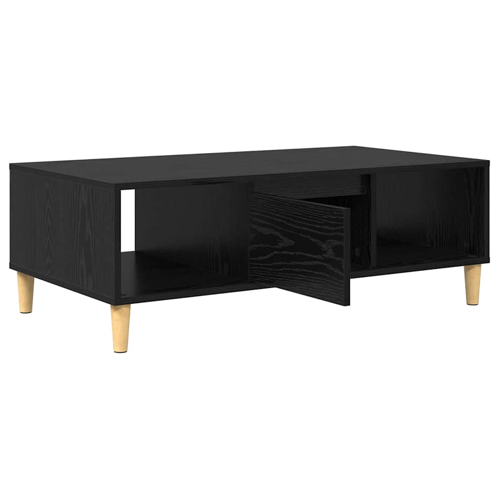 vidaXL Coffee Table Black Oak 102 x 55 x 35 cm Engineered Wood 5