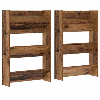 vidaXL Shoe Cabinet 2 pcs 60 x 18 x 90 cm Engineered Wood Old Wood 2
