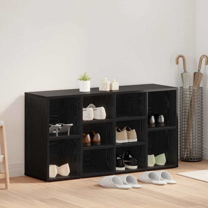 vidaXL Shoe Bench 103 x 30 x 54.5 cm Engineered Wood Black Oak 1
