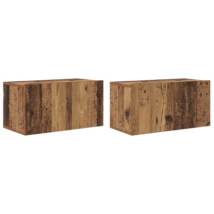 vidaXL TV Cabinet Set 2 pcs Multicolour Engineered Wood 2