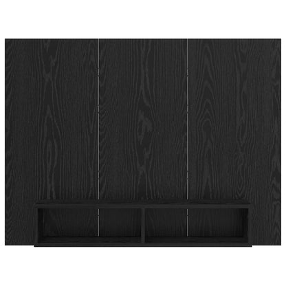 vidaXL TV Cabinet Set 120 x 23.5 x 90 cm Black Oak Engineered Wood 5