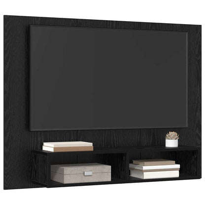 vidaXL TV Cabinet Set 120 x 23.5 x 90 cm Black Oak Engineered Wood 3