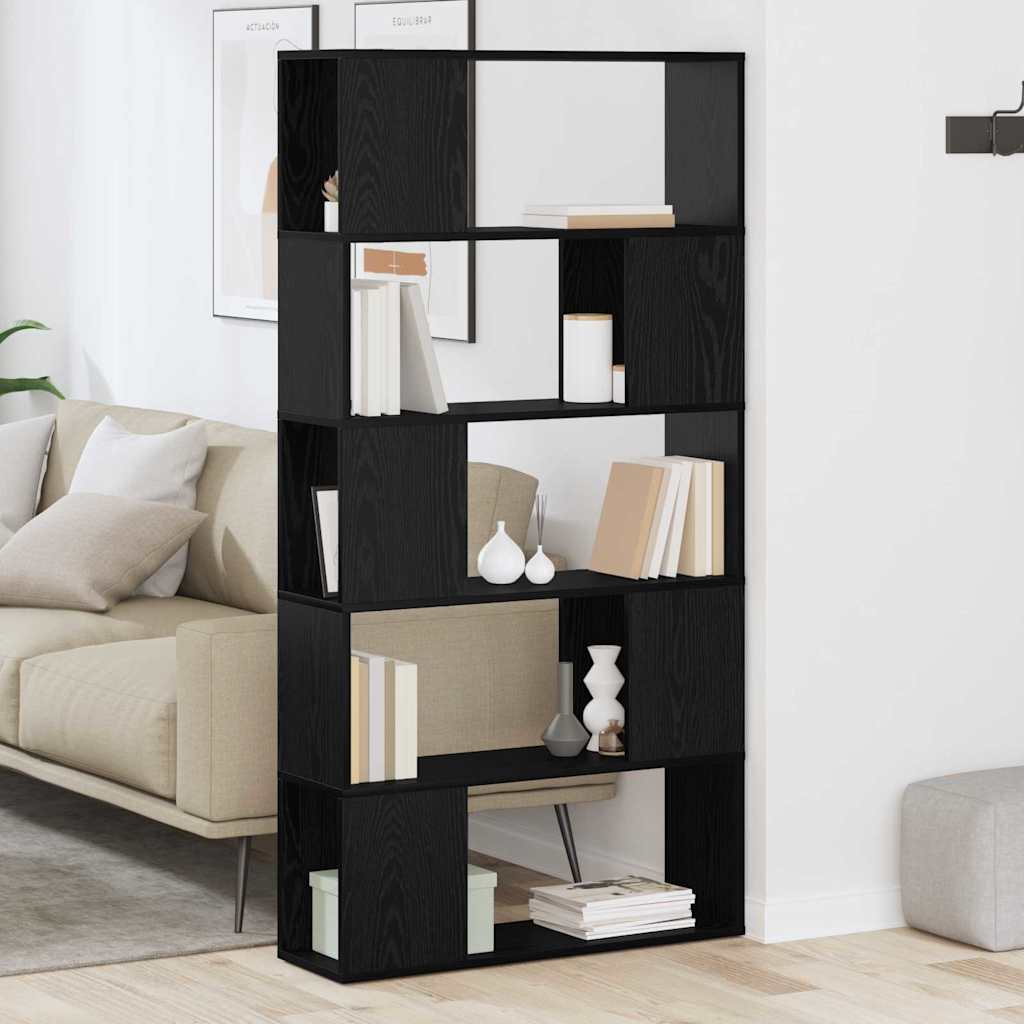 vidaXL TV Cabinet Set 80 x 24 x 156 cm Black Engineered Wood 4