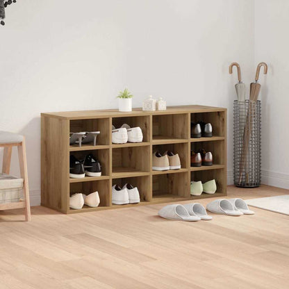 vidaXL Shoe Cabinet 103 x 30 x 51 cm Engineered Wood Artisan Oak 4