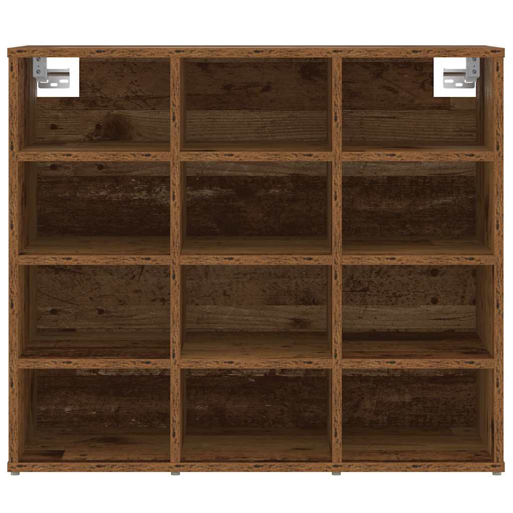 vidaXL Shoe Cabinet 77.5 x 30 x 67 cm Engineered Wood Old Wood 5
