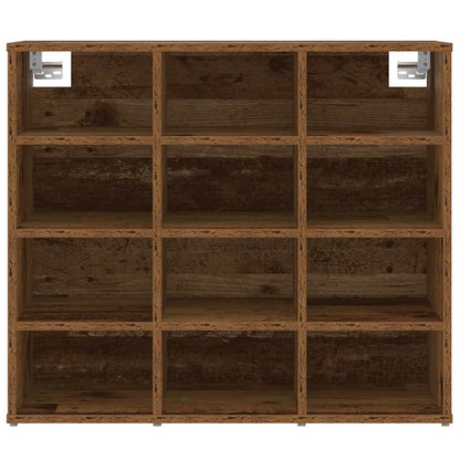 vidaXL Shoe Cabinet 77.5 x 30 x 67 cm Engineered Wood Old Wood 5
