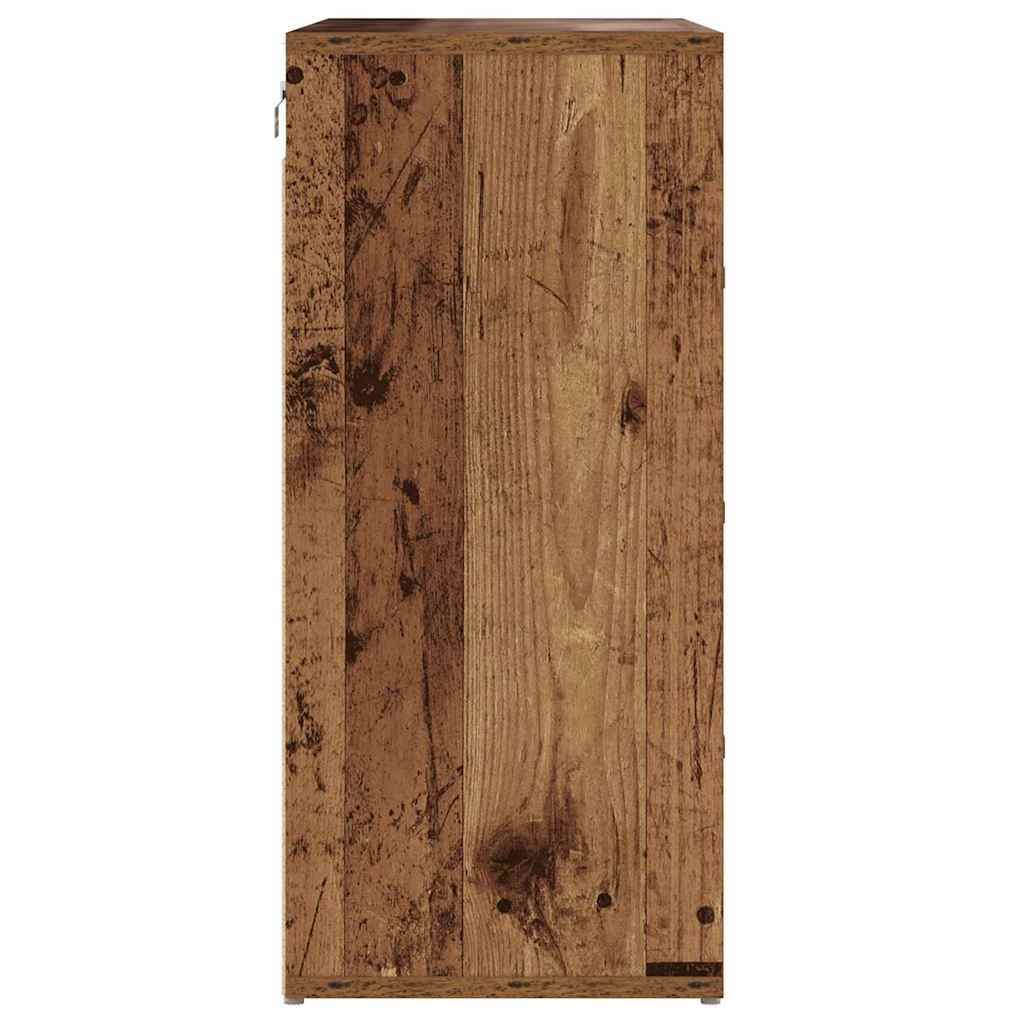 vidaXL Shoe Cabinet 77.5 x 30 x 67 cm Engineered Wood Old Wood 6